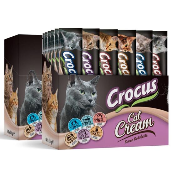 Crocus Multıpack 6 Çeşit Krema Kedi Ödülü 900 Gr (60 Adet x 15 Gr) - 2