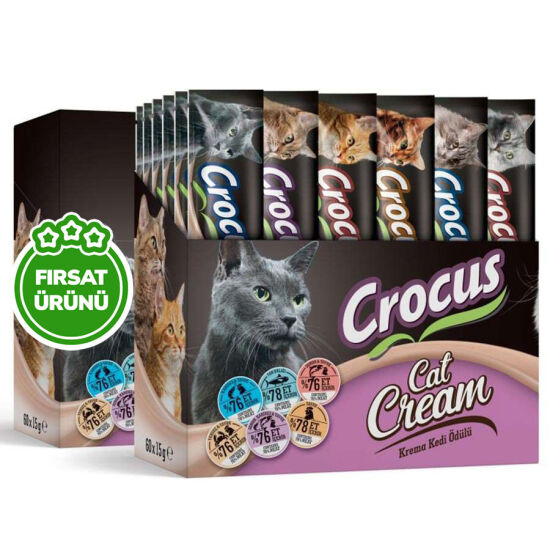 Crocus Multıpack 6 Çeşit Krema Kedi Ödülü 900 Gr (60 Adet x 15 Gr) - 1