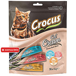 Crocus Multipack Krema Ek Besin Takviyesi Kedi Ödülü 30x15 Gr - Crocus