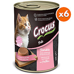Crocus Pate Kitten Tavuk Etli Yavru Kedi Konservesi 400 Gr x 6 Adet - Crocus