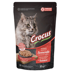 Crocus - Crocus Pouch Tahılsız Somonlu Jöleli Kedi Yaş Maması 85 Gr