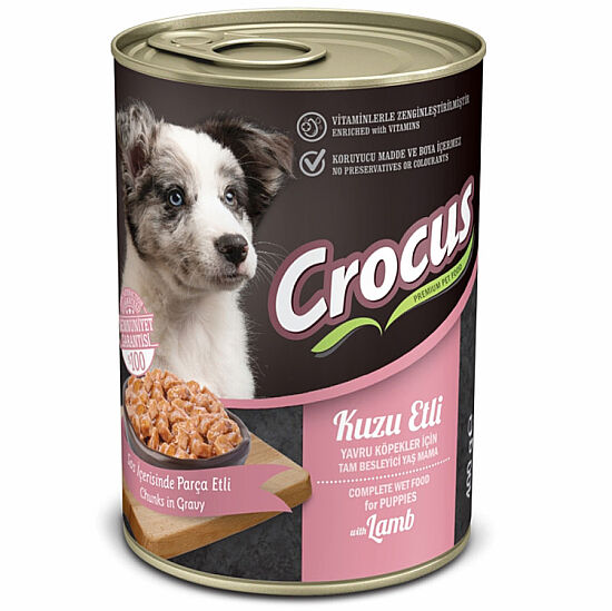 Crocus Puppy Kuzu Etli Sos İçinde Parça Etli Yavru Köpek Konservesi 400 Gr - 1