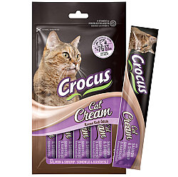 Crocus Somon ve Karides Krema Ek Besin Takviyesi Kedi Ödülü 4x15 Gr - Crocus
