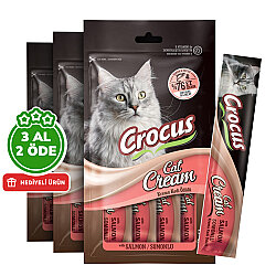 Crocus Somonlu Krema Ek Besin Takviyesi Kedi Ödülü 4x15 Gr - 3 Al 2 Öde - Crocus