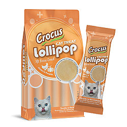Crocus Tavuklu Ve Bal Kabaklı Kedi Lolipopu 10 x 1,4 Gr (Toplam 14 Gr) - Crocus