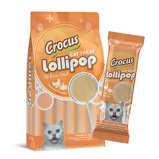 Crocus Tavuklu Ve Bal Kabaklı Kedi Lolipopu 10 x 1,4 Gr (Toplam 14 Gr) - 1