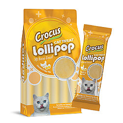 Crocus Tavuklu Ve Yumurta Sarılı Kedi Lolipopu 10 x 1,4 Gr (Toplam 14 Gr) - Crocus