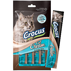 Crocus Ton Balıklı Krema Ek Besin Takviyesi Kedi Ödülü 4x15 Gr - Crocus