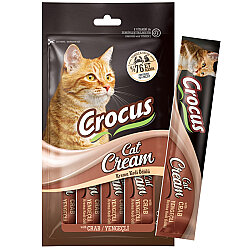 Crocus Yengeçli Krema Ek Besin Takviyesi Kedi Ödülü 4x15 Gr - Crocus