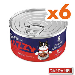Dardanel - Dardanel Jazzy Sığır Etli Tahılsız Kedi Konservesi 95 Gr x 6 Adet
