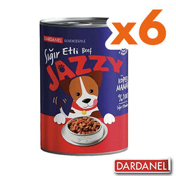 Dardanel - Dardanel Jazzy Sığır Etli Tahılsız Köpek Konservesi 400 Gr x 6 Adet