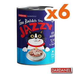 Dardanel - Dardanel Jazzy Ton Balıklı Tahılsız Kedi Konservesi 400 Gr x 6 Adet