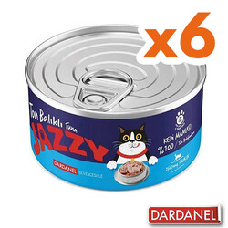 Dardanel - Dardanel Jazzy Ton Balıklı Tahılsız Kedi Konservesi 95 Gr x 6 Adet