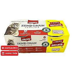 Dardanel Jazzy Zero Grain Dana Etli Tahılsız Kedi Konservesi 90 Gr - 4 Al 3 Öde - Dardanel