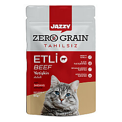 Dardanel Jazzy Pouch Zero Grain Dana Etli Tahılsız Kedi Yaş Maması 80 Gr - Dardanel