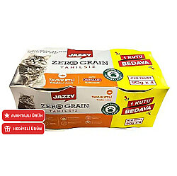 Dardanel Jazzy Zero Grain Tavuklu Tahılsız Kedi Konservesi 90 Gr - 4 Al 3 Öde - Dardanel