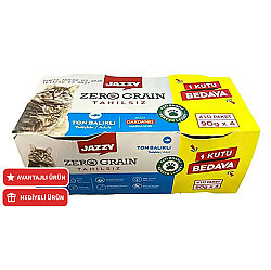 Dardanel Jazzy Zero Grain Ton Balıklı Tahılsız Kedi Konservesi 90 Gr - 4 Al 3 Öde - Dardanel