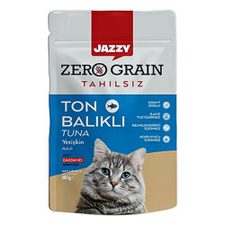 Dardanel Jazzy Zero Grain Ton Balıklı Tahılsız Kedi Yaş Maması 80 Gr - Dardanel