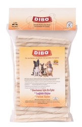 Dibo Beyaz Burgu Çubuk Köpek Ödülü 12 Cm (65'li Paket) - Dibo