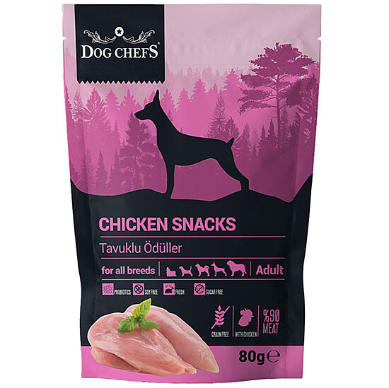 Dog Chefs Chicken Snacks Tavuk Etli Tahılsız Köpek Ödülü 80 Gr - 1