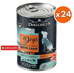 Dog Chefs Kuzu Etli Soslu Köpek Maması 415 Gr x 24 Adet - Dog Chefs