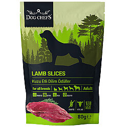 Dog Chefs Lamb Slices Kuzu Etli Dilim Tahılsız Köpek Ödülü 80 Gr - Dog Chefs