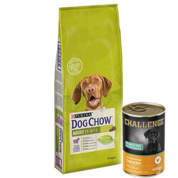 Dog Chow Kuzu Etli Yetişkin Köpek Maması 14 Kg + 5 Adet Challenge 400 Gr Konserve - Dog Chow