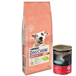 Dog Chow - Dog Chow Sensitive Salmon and Rice Adult Dry Dog Food 14 Kg.