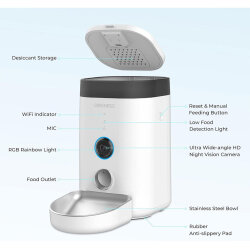 Dogness F10A Akıllı Otomatik Mama Kabı – Kamera Kontrollü (3,6 Litre) - 7