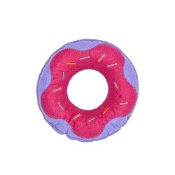 Diğer / Other - Donut Figürlü Keçe Catnip (Kedi Otlu) Kedi Oyuncağı 13 Cm - (Mor - Fuşya)
