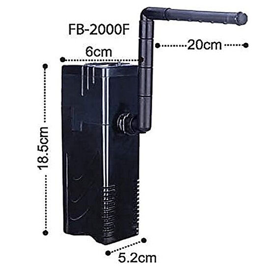 Dophin FB-2000F Akvaryum İç Filtre 5 Watt - 2