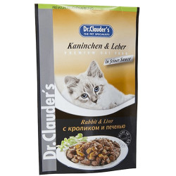 Dr.Clauders - Dr. Clauders Pouch Tavşan & Ciğer Kedi Yaş Maması 100 Gr