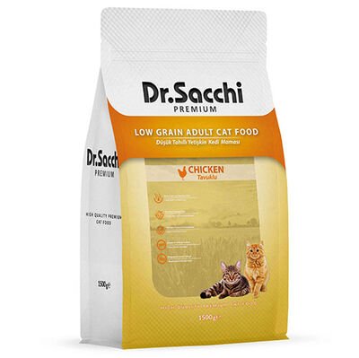 Dr. Sacchi Basic Tavuk Etli Kedi Maması 1,5 Kg + Biopet 25 ml Malt