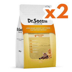 Dr. Sacchi Basic Tavuk Etli Kedi Maması 1 Kg x 2 Adet - Dr.Sacchi