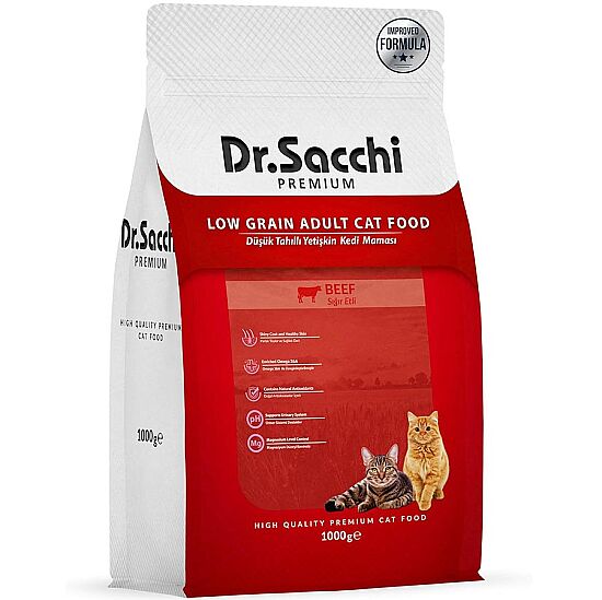 Dr. Sacchi Biftekli Kedi Maması 1 Kg - 1