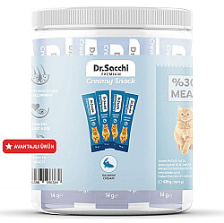 Dr. Sacchi Creamy Snack Salmon Sıvı Kedi Ödülü 14 Gr - 30'Lu Paket - Dr.Sacchi