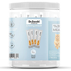 Dr. Sacchi Creamy Snack Sterilised Salmon Sıvı Kedi Ödülü 14 Gr - 30'Lu Paket - Dr.Sacchi