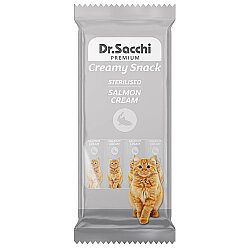 Dr. Sacchi Creamy Snack Sterilised Salmon Sıvı Kedi Ödülü 14 Gr - 4 lü Paket - Dr.Sacchi