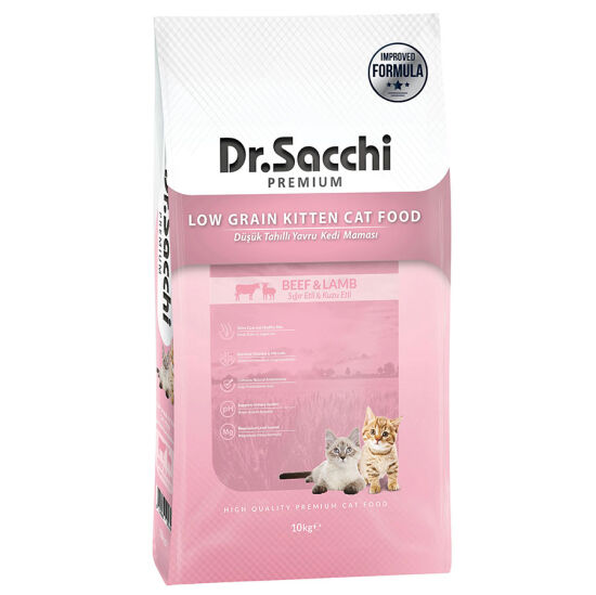 Dr. Sacchi Kitten Biftek ve Kuzu Etli Yavru Kedi Maması 10 Kg + Gimcat 20 Gr Multivitamin Paste - 2