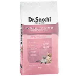 Dr.Sacchi - Dr. Sacchi Düşük Tahıllı Biftek ve Kuzu Etli Yavru Kedi Maması 10 Kg