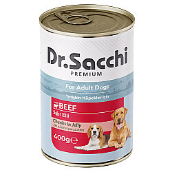 Dr. Sacchi Jöle Et Parçalı Biftek Etli Köpek Konservesi 400 Gr - Dr.Sacchi