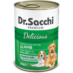 Dr.Sacchi - Dr. Sacchi Jöle Et Parçalı Kuzu Etli Köpek Konservesi 400 Gr