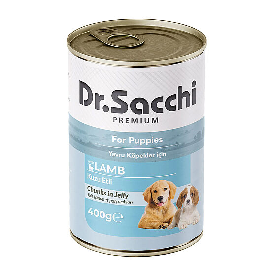 Dr. Sacchi Puppy Jöle Et Parçalı Kuzu Etli Yavru Köpek Konservesi 400 Gr - 1