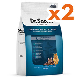 Dr. Sacchi Sensitive Somon ve Ton Balıklı Kedi Maması 1 Kg x 2 Adet - Dr.Sacchi