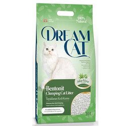 Dream Cat - Dream Cat İnce Taneli Topaklaşan Aloe Vera Doğal Kedi Kumu 10 Lt