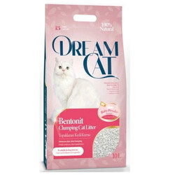 Dream Cat - Dream Cat İnce Taneli Topaklaşan Bebek Pudralı Doğal Kedi Kumu 10 Lt
