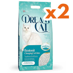 Dream Cat - Dream Cat İnce Taneli Topaklaşan Marsilya Sabunlu Doğal Kedi Kumu 10 Lt x 2 Adet