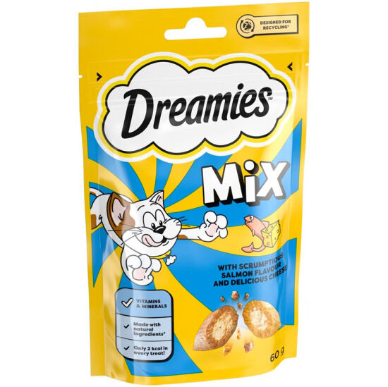 Dreamies Mix Somonlu ve Peynirli Kedi Ödülü 60 Gr - 1