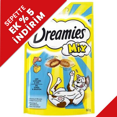 Dreamies Mix Balıklı Yavru ve Yetişkin Kedi Ödülü 60 Gr