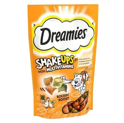 Dreamies Shake Ups Multivitamins Tavuk ve Ördek Aromalı Naneli Kedi Ödülü 55 Gr